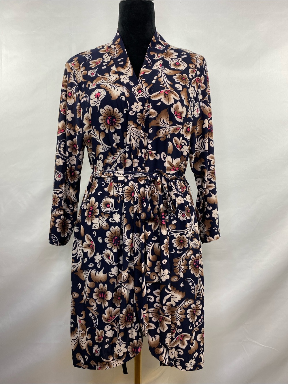 Mayfair Floral Tie Waist Robe Retro Boho Size Medium